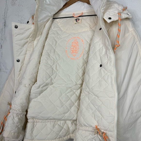 Free People Movement Quilted Hooded Lightweight Snap Button Zip Up Jacket Med - Picture 12 of 16